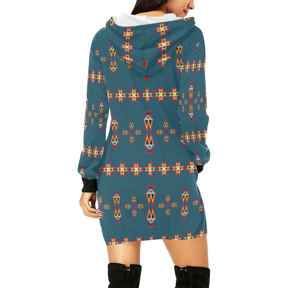 Four Directions Lodges Ocean Hoodie Dress