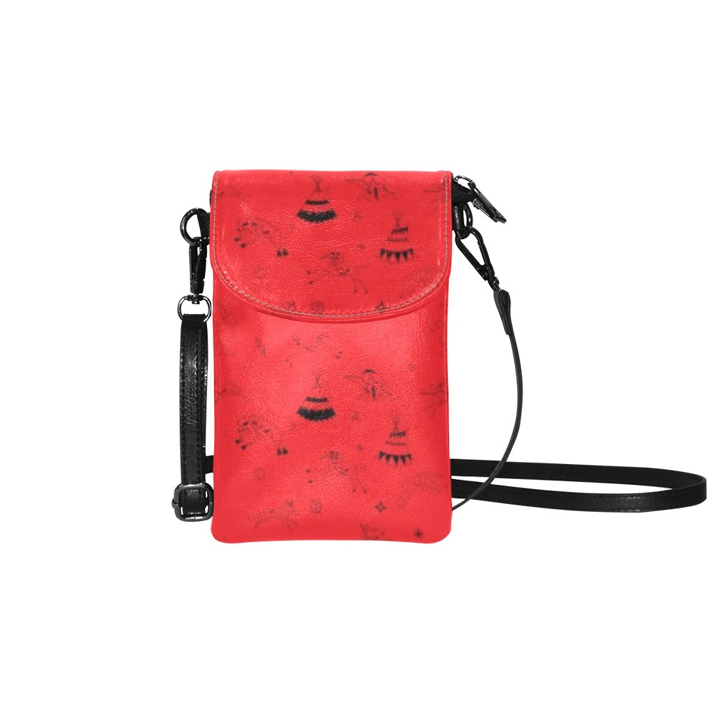 Ledger Dables Red Small Cell Phone Purse