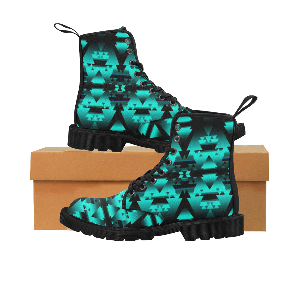 Dark-Teal-Winter-Camp Boots for Women (Black)