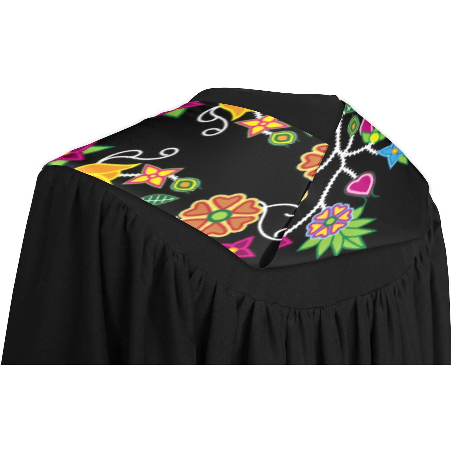 Floral Beadwork Graduation Stole