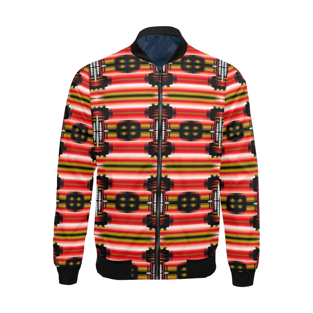 Rainy Skies Sage Red Baron Bomber Jacket for Men