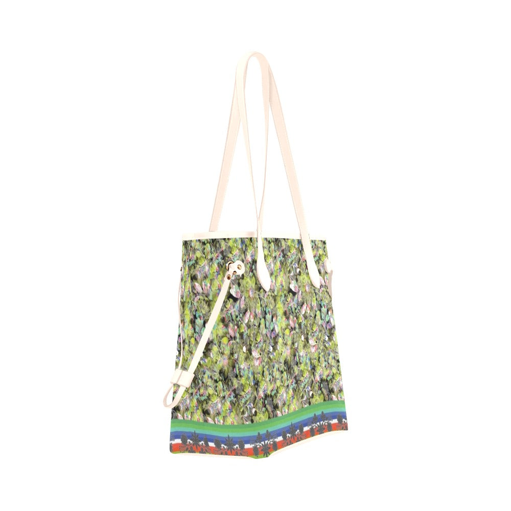 Culture in Nature Green Leaf Clover Canvas Tote Bag