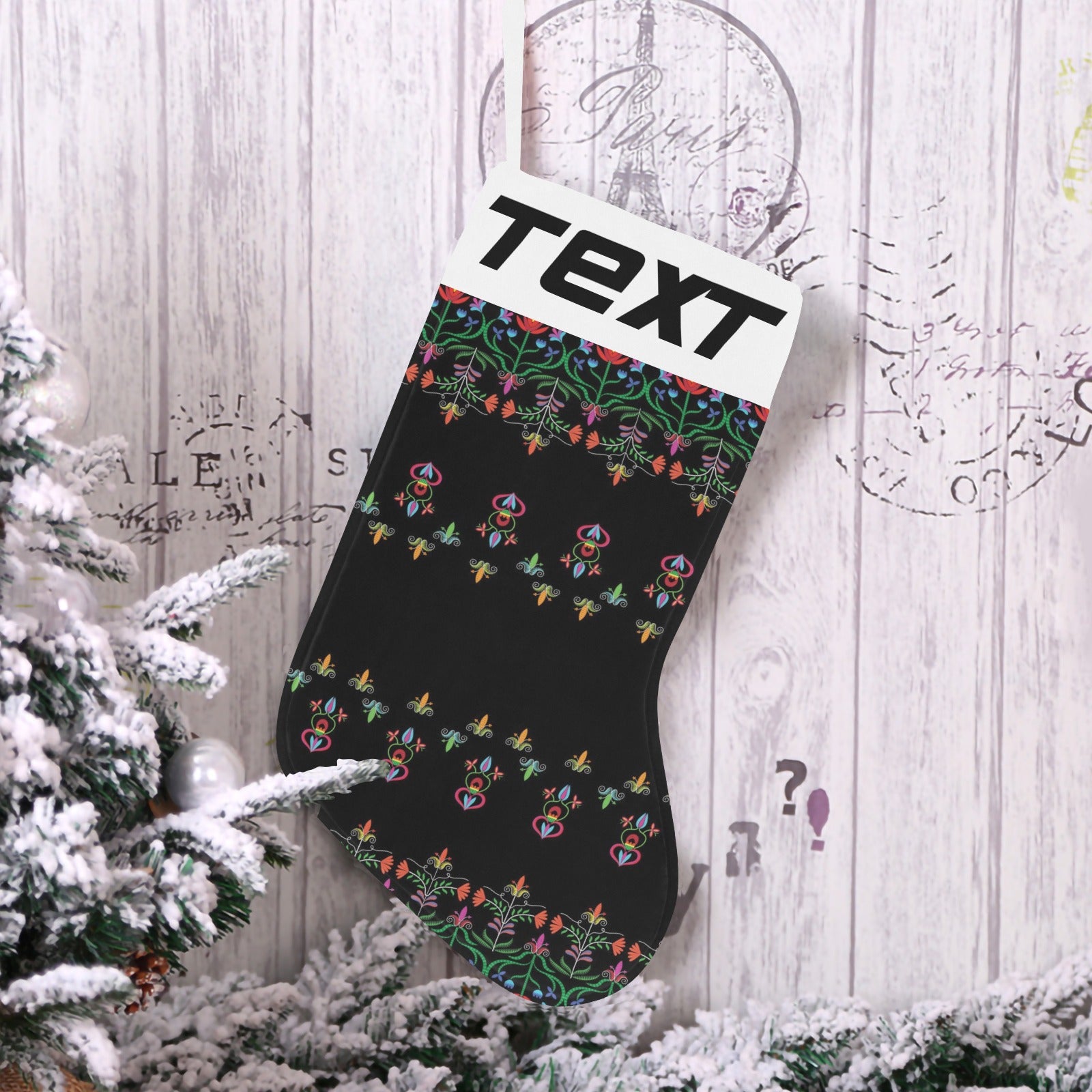 Metis Corn Mother Christmas Stocking (Custom Text on The Top)