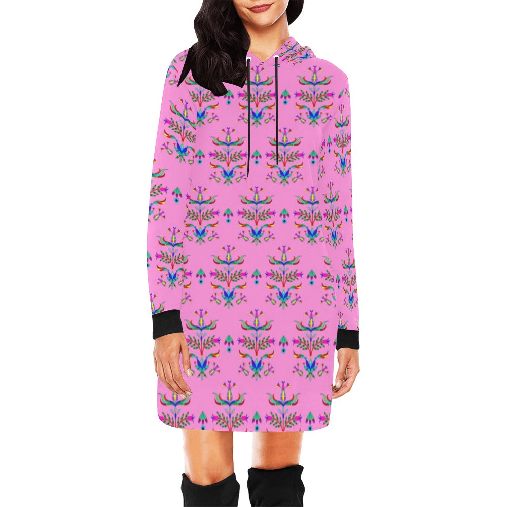 Dakota Damask Cheyenne Pink Hoodie Dress