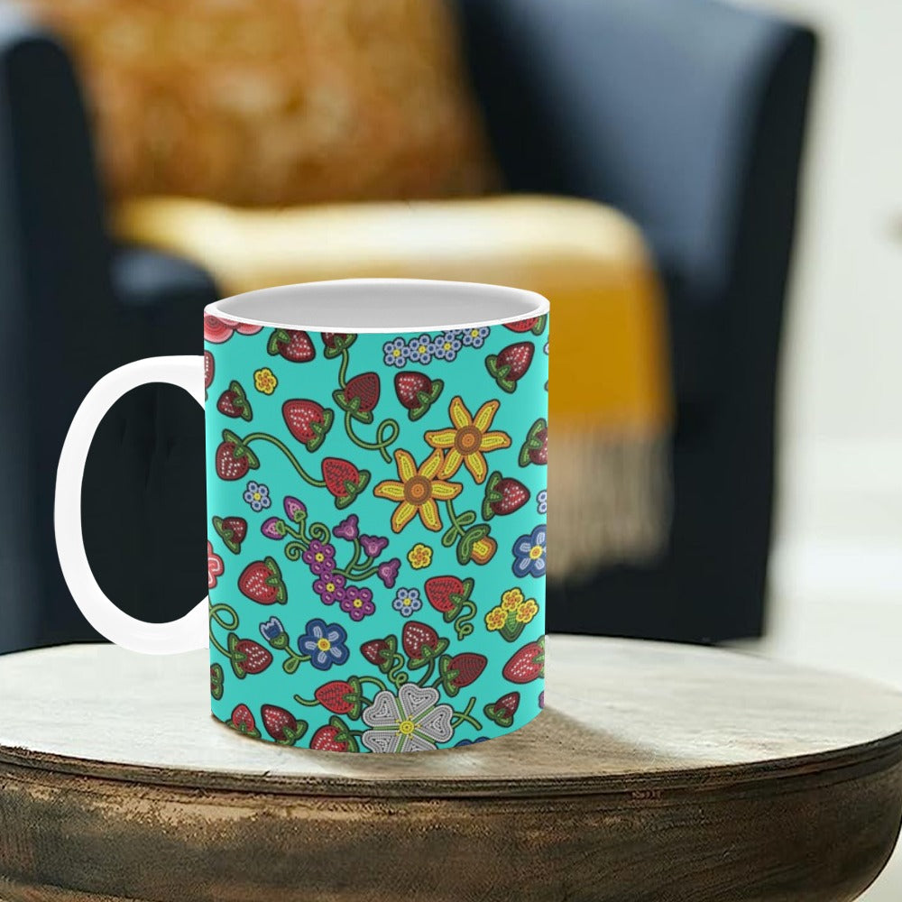 Berry Pop Turquoise White Mug(11OZ)