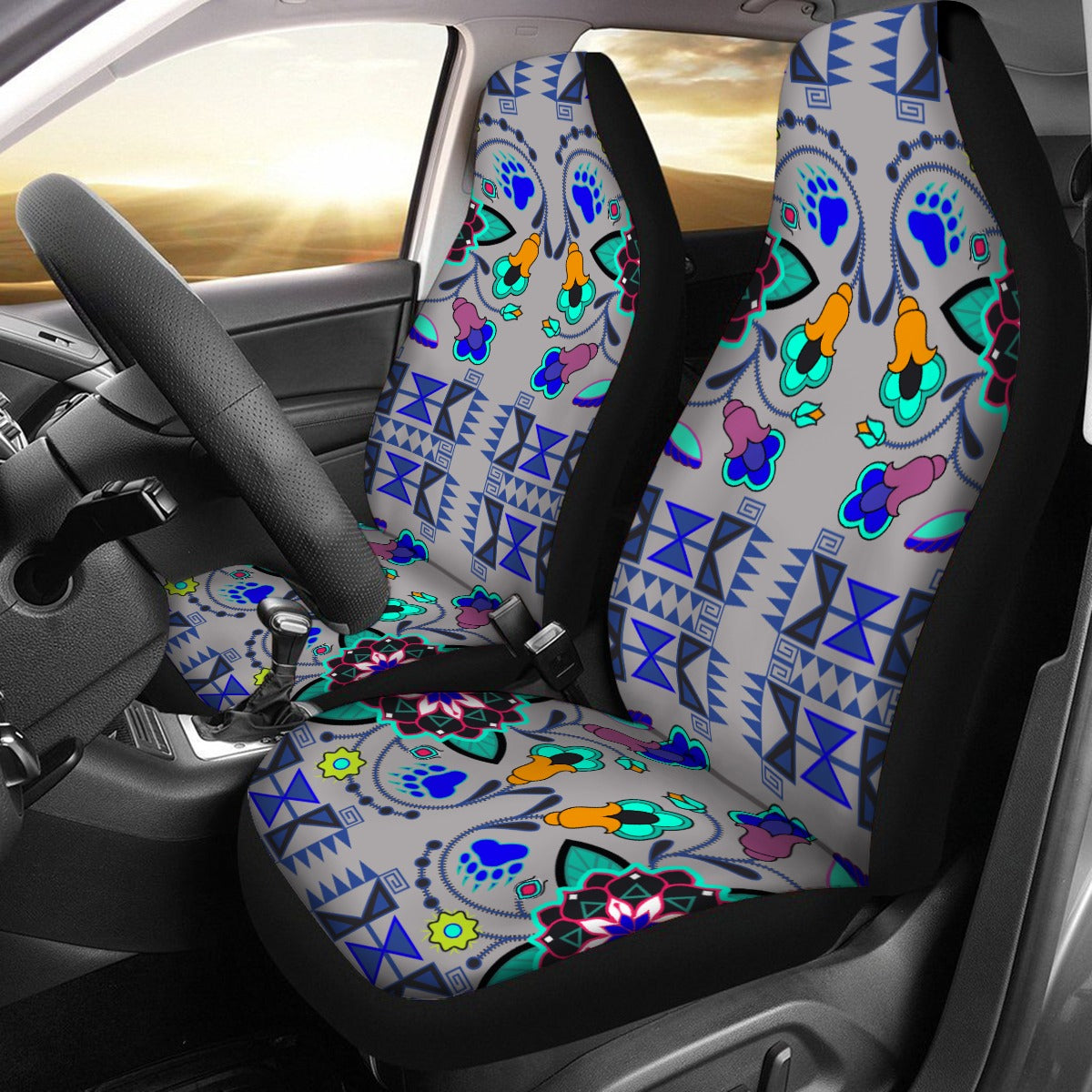 Northern Powwow Universal Car Seat Cover With Thickened Back
