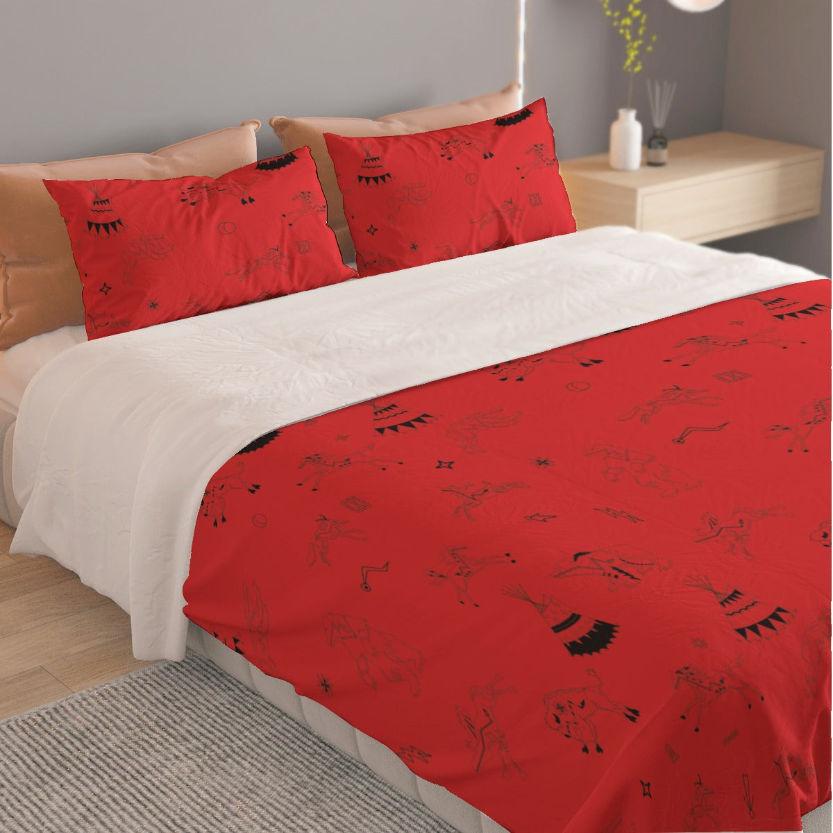 Ledger Dables Red Bedding Set