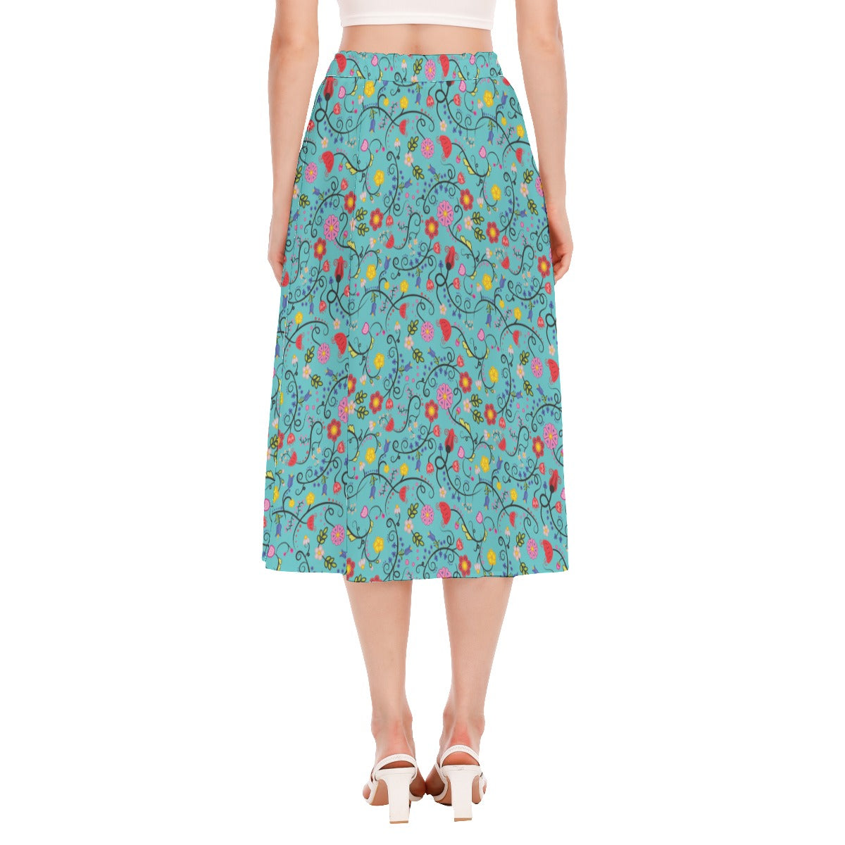 Nipin Blossom Sky Women's Long Section Chiffon Skirt