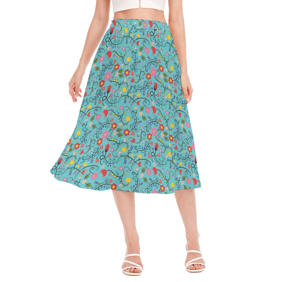 Nipin Blossom Sky Women's Long Section Chiffon Skirt