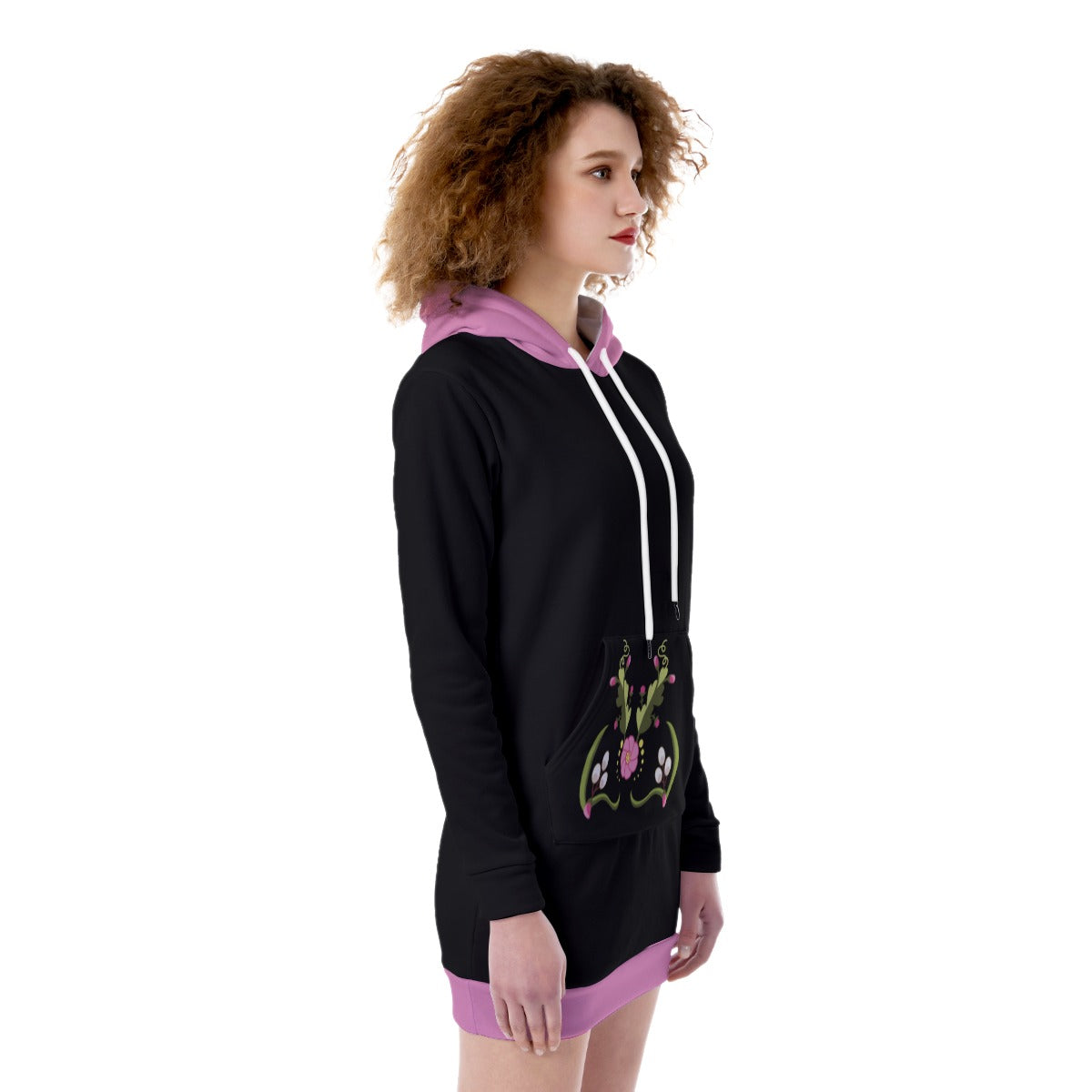 Willow Bloom Midnight Heavy Fleece Long Hoodie