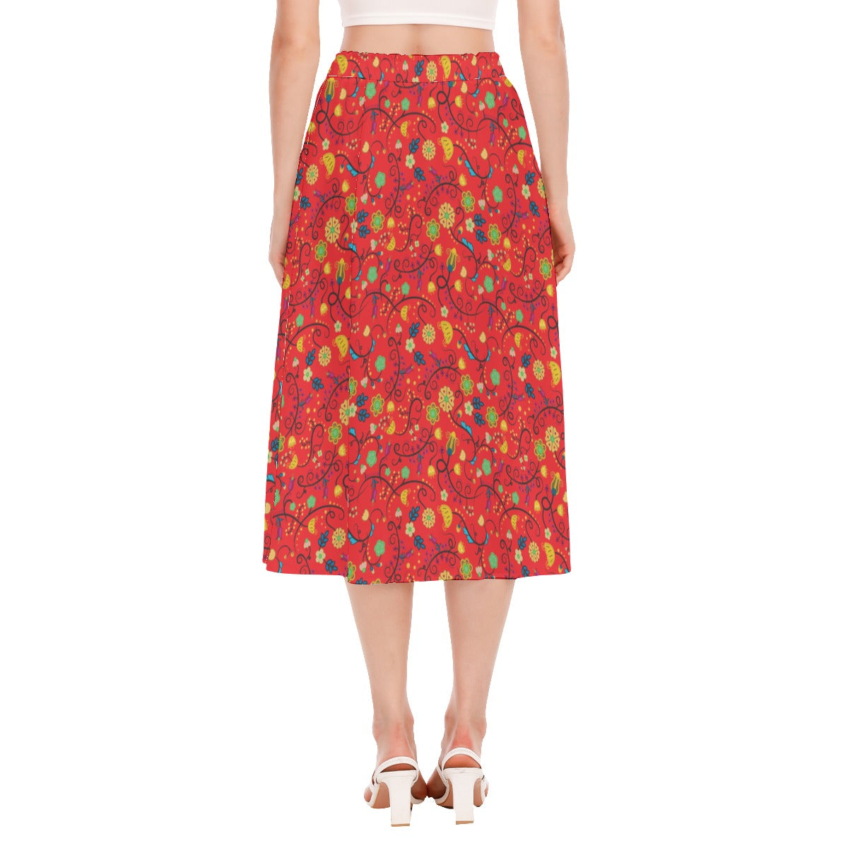 Nipin Blossom Fire Women's Long Section Chiffon Skirt