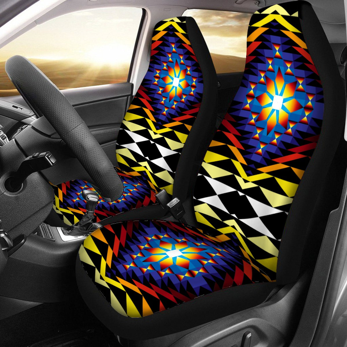 Sunset Blanket Universal Car Seat Cover With Thickened Back