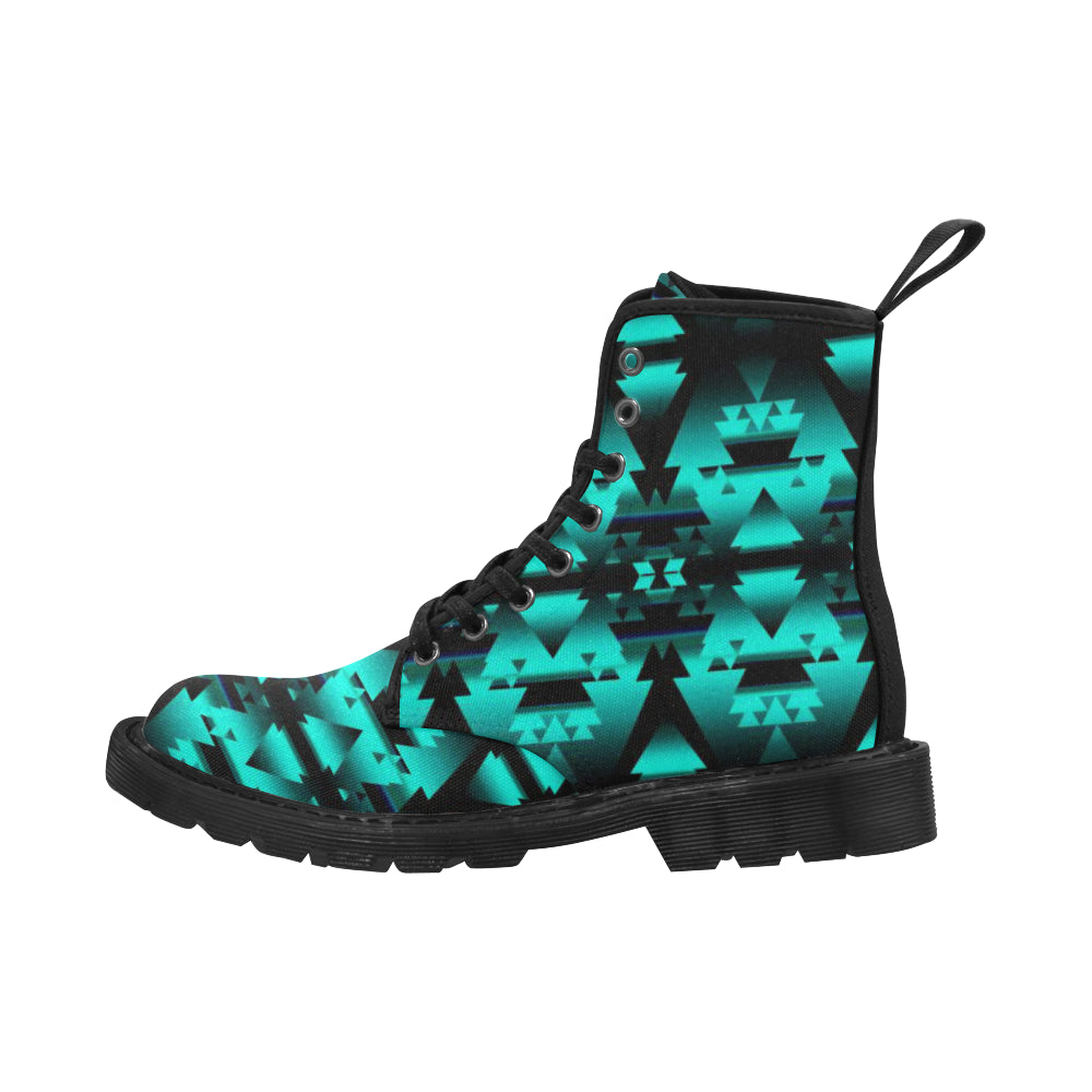 Dark-Teal-Winter-Camp Boots for Women (Black)