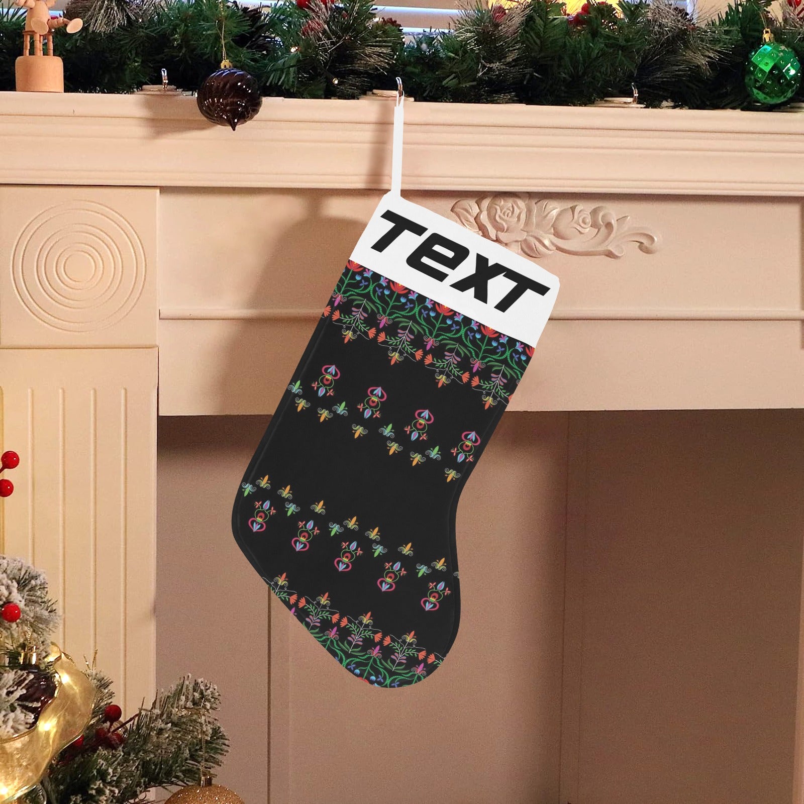 Metis Corn Mother Christmas Stocking (Custom Text on The Top)