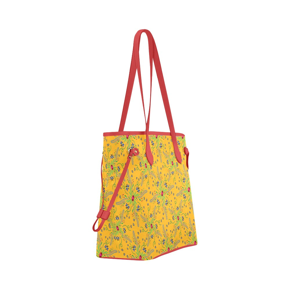 Willow Bee Sunshine Clover Canvas Tote Bag