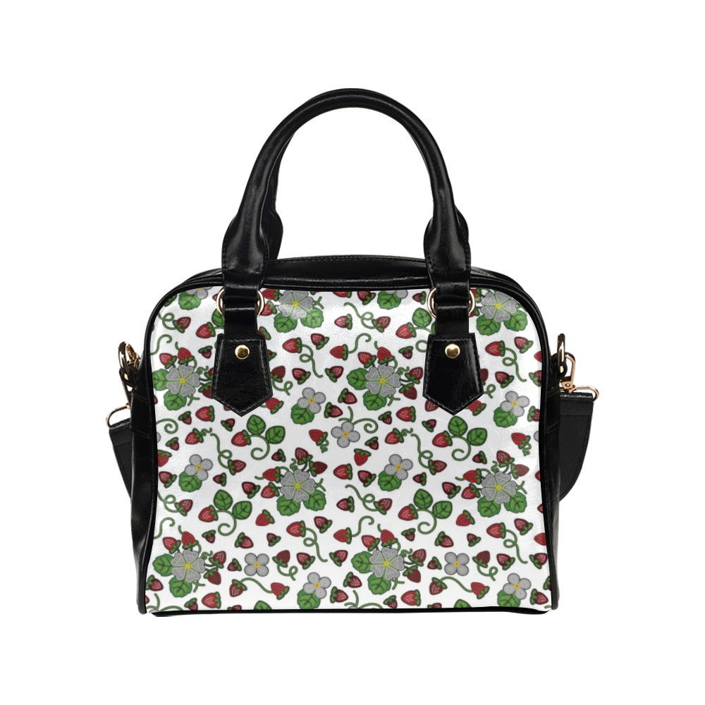 Strawberry Dreams White Shoulder Handbag