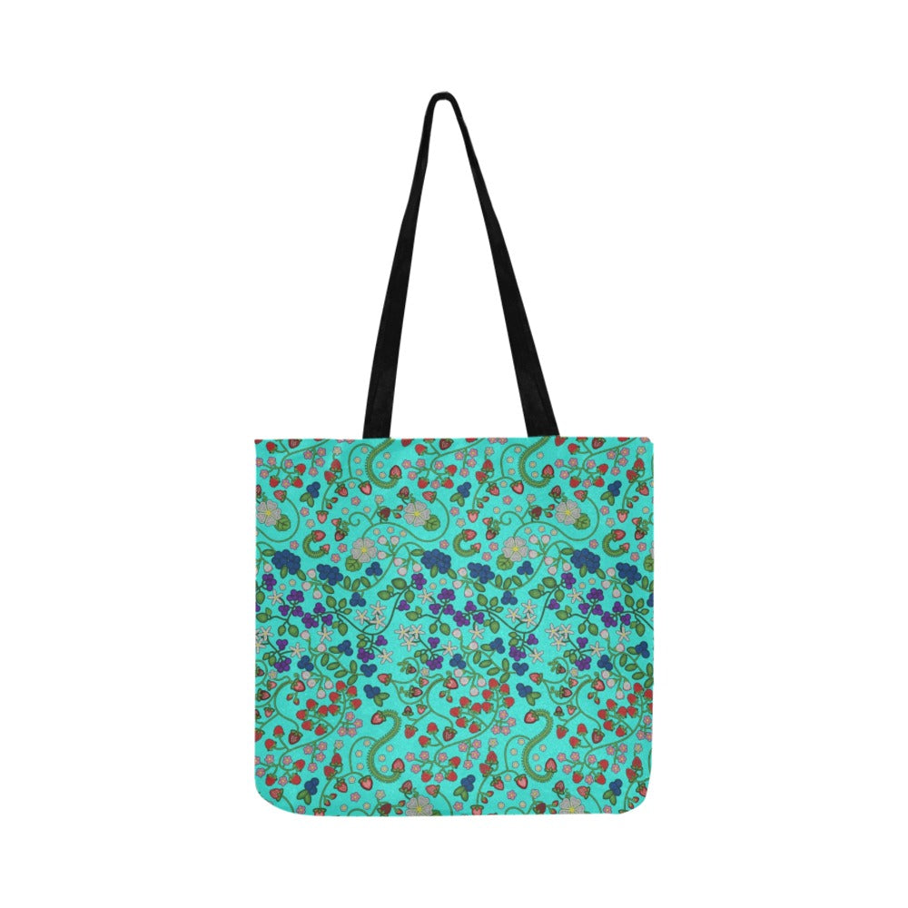 Grandmother Stories Turquoise Reusable Shopping Bag (Two sides)