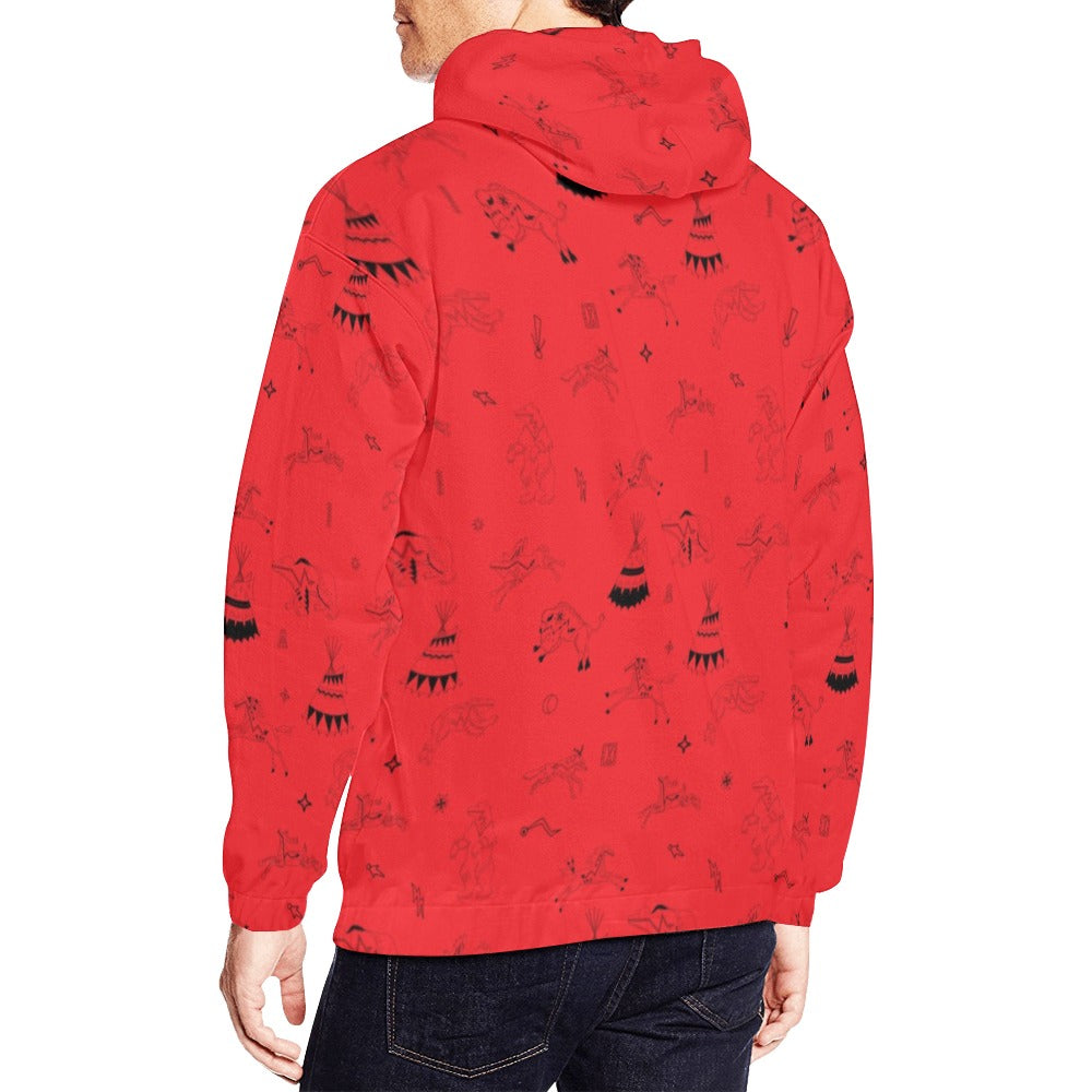 Ledger Dabbles Red Hoodie for Men (USA Size)