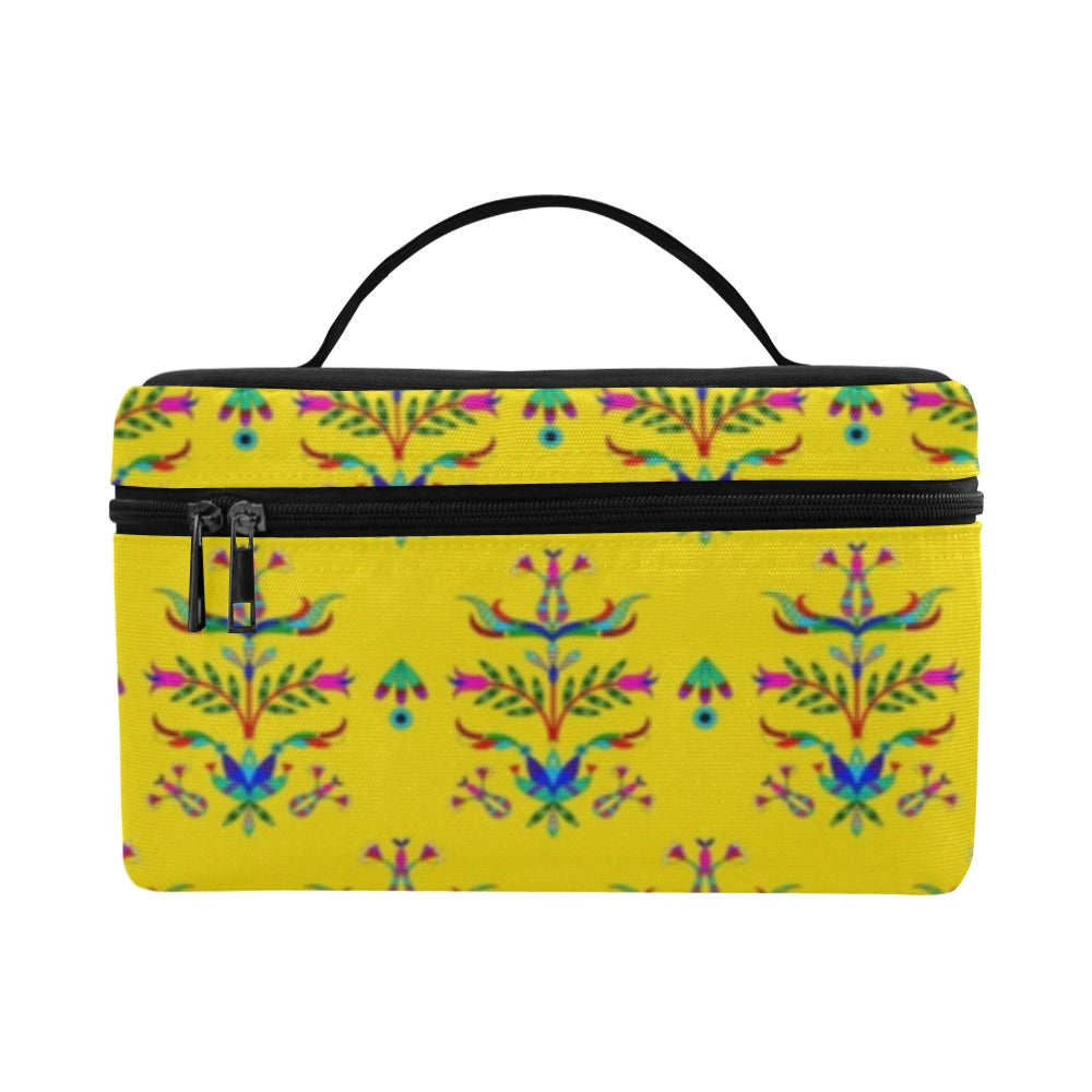 Dakota Damask Yellow Cosmetic Bag/Large