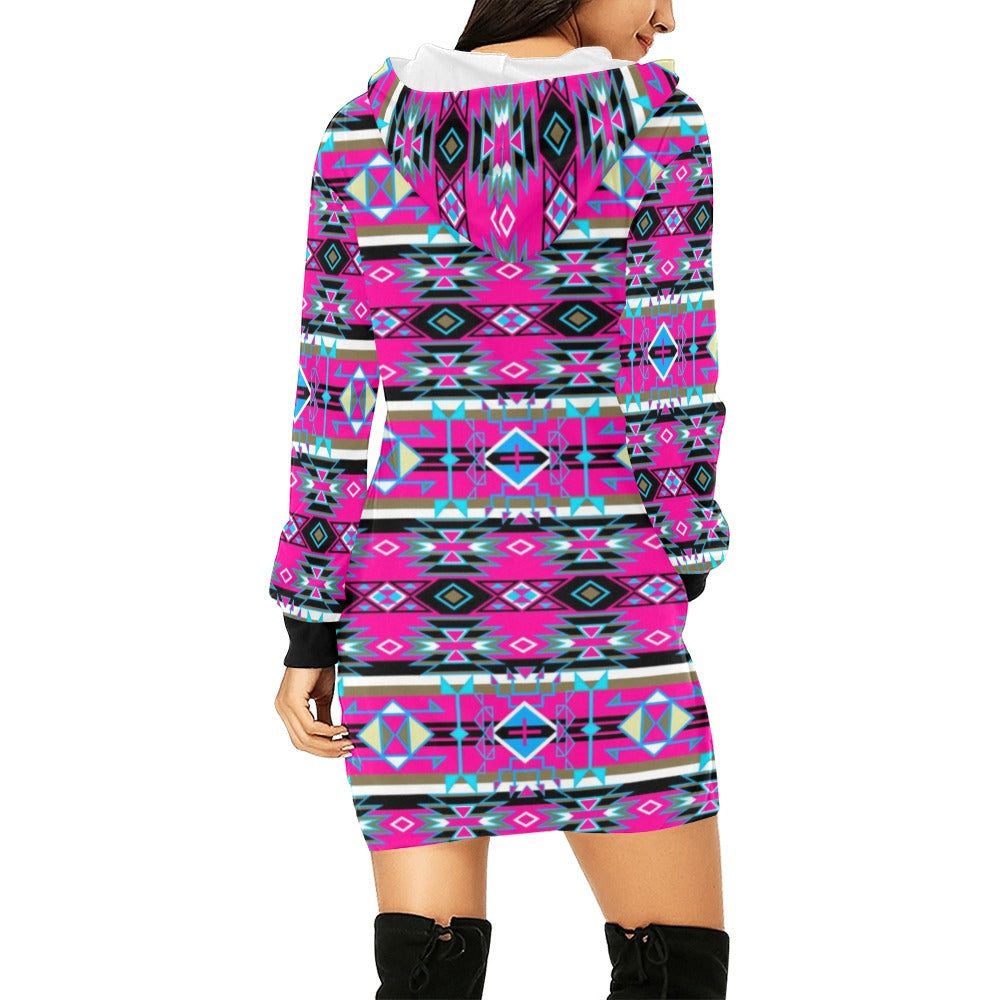 Force of Nature Sunset Storm Hoodie Dress