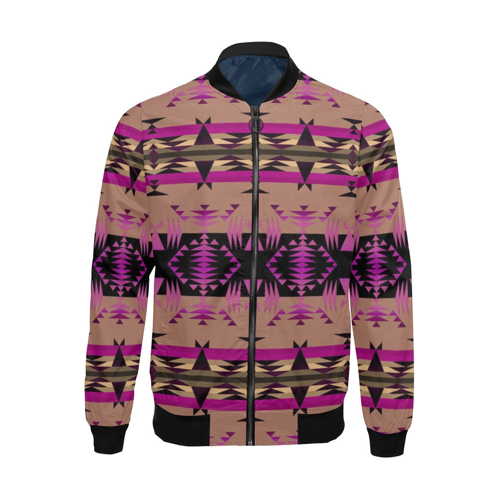 Between the Mountains Berry Bomber Jacket for Men