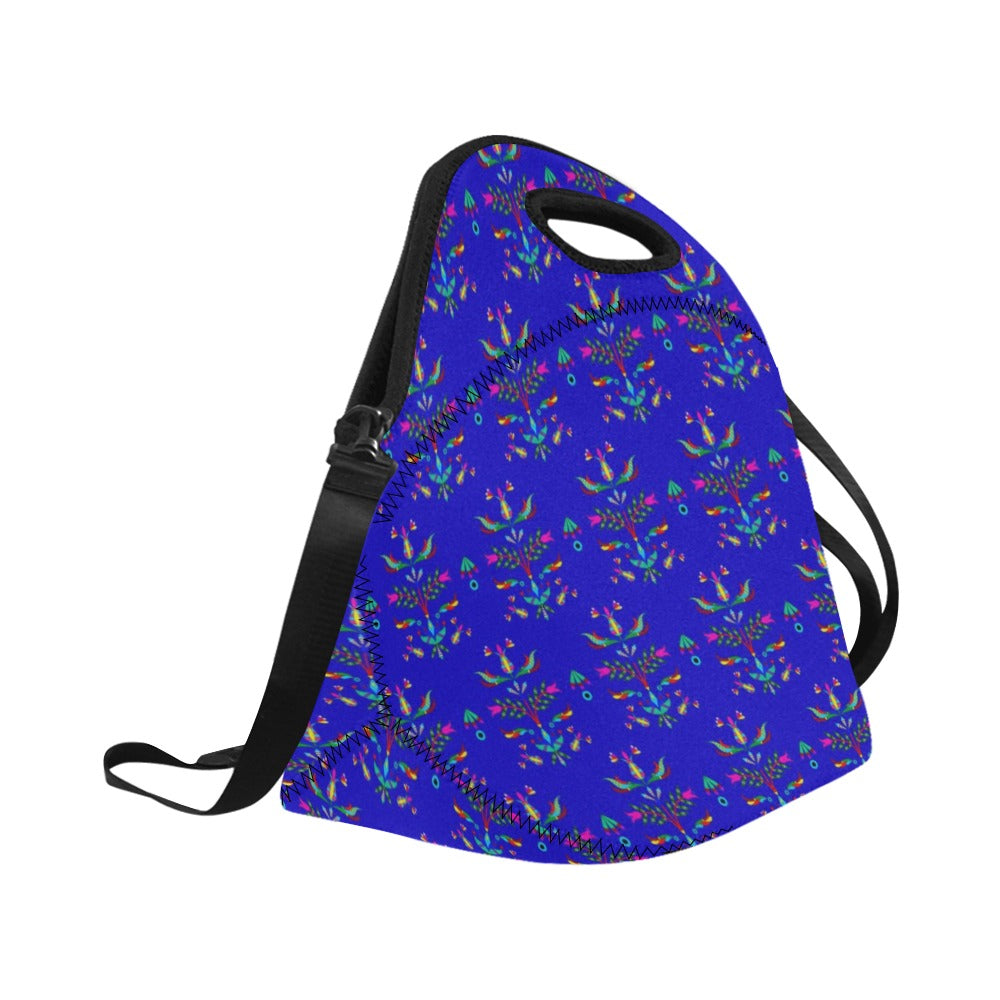 Dakota Damask Blue Neoprene Lunch Bag/Large