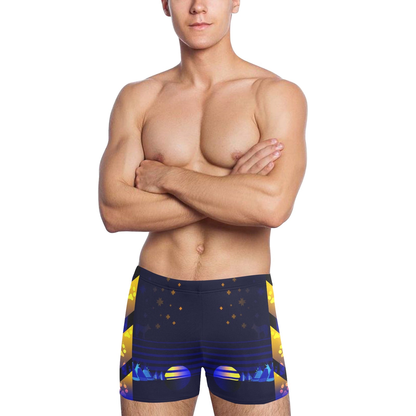 Wolf Star Men's Swimming Trunks