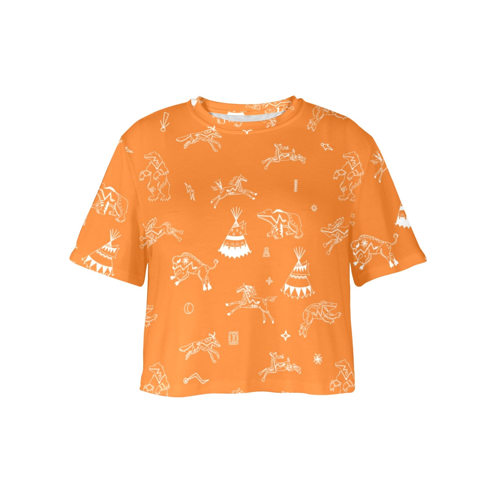 Ledger Dables Orange Women's Cropped T-shirt