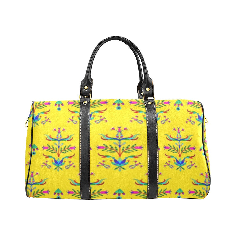 Dakota Damask Yellow Waterproof Travel Bag