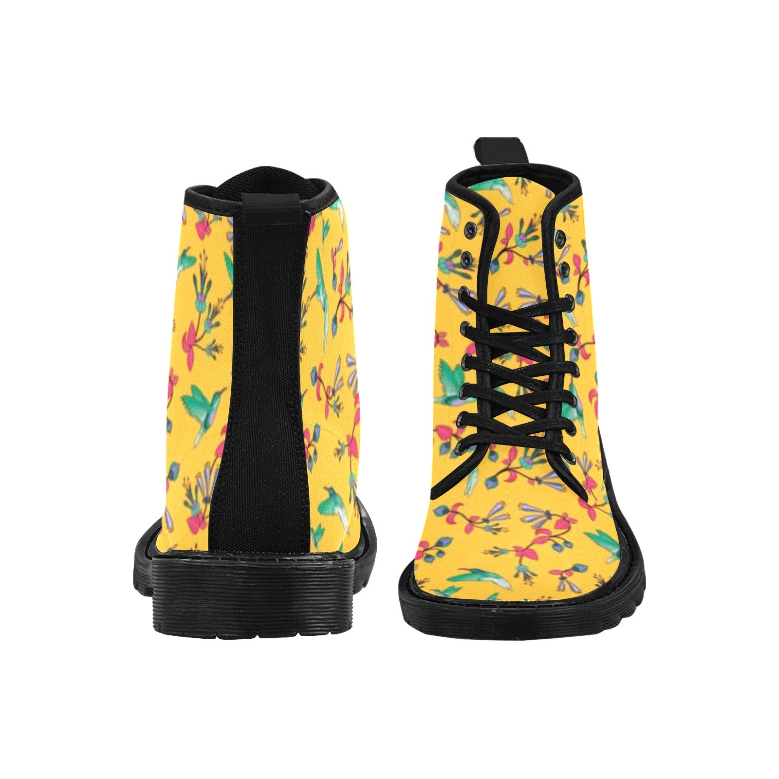 Swift Pastel Yellow Boots for Women (Black)