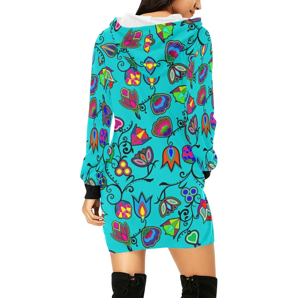 Indigenous Paisley Sky Hoodie Dress