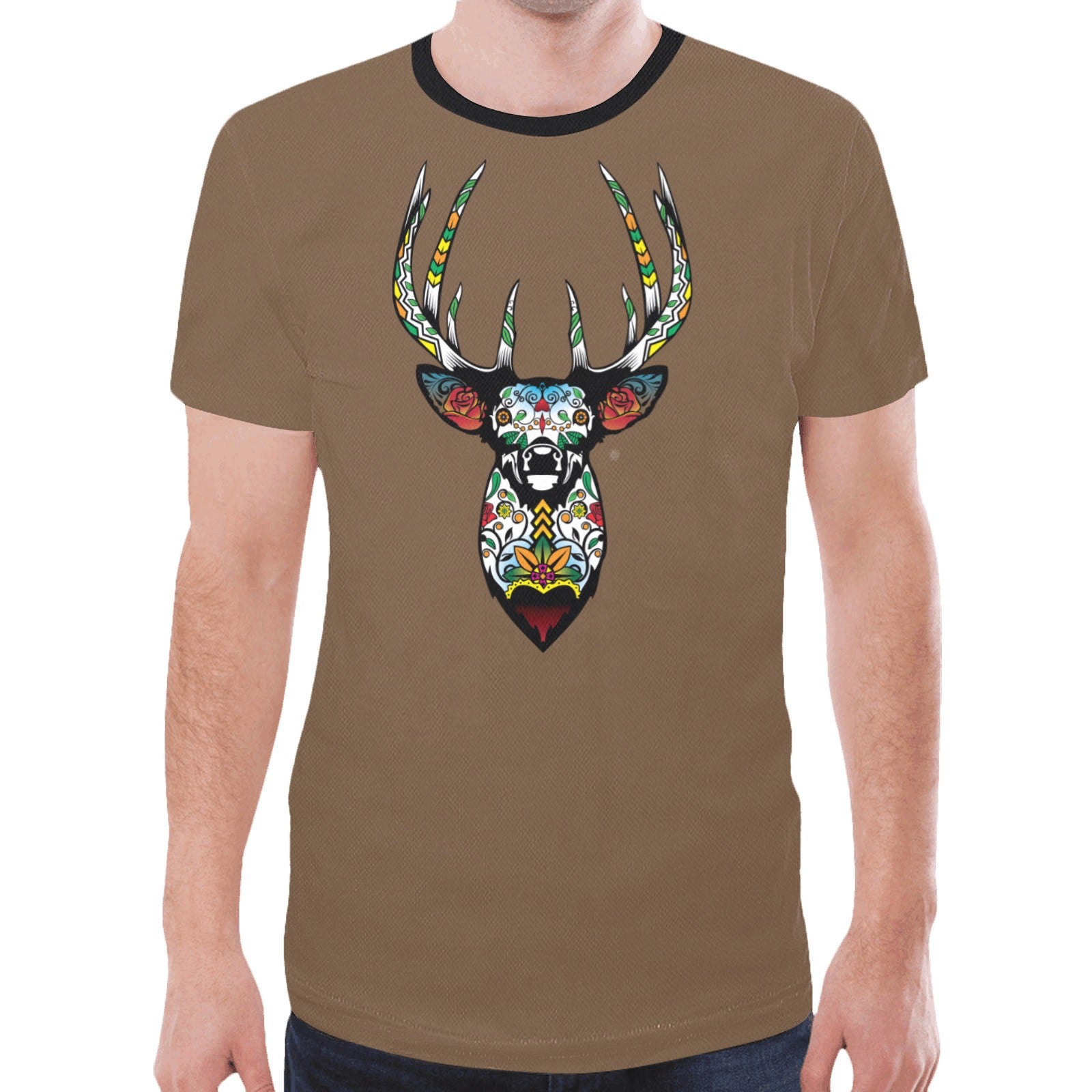 Elk Spirit Guide (Dark Brown) T-shirt for Men