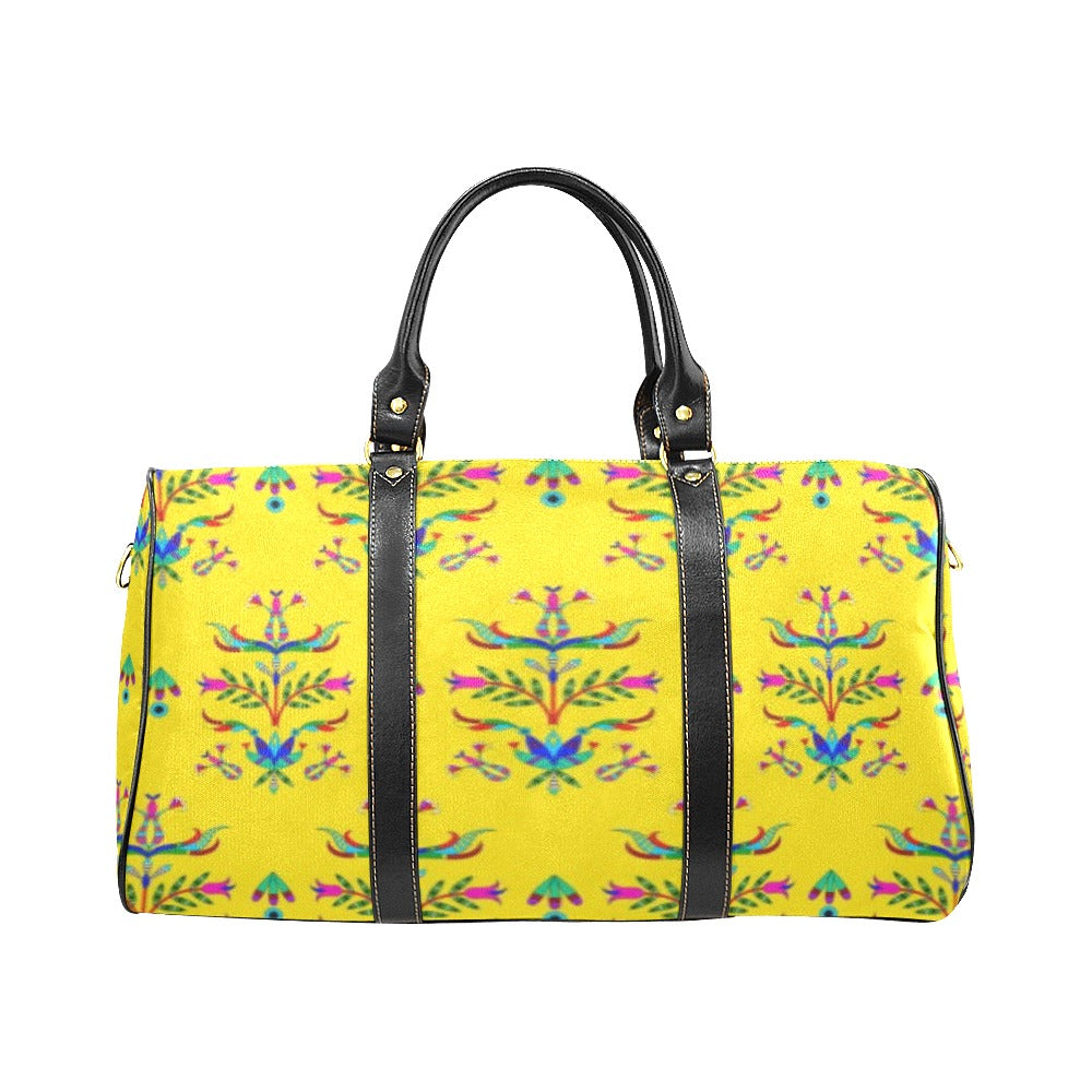 Dakota Damask Yellow Waterproof Travel Bag