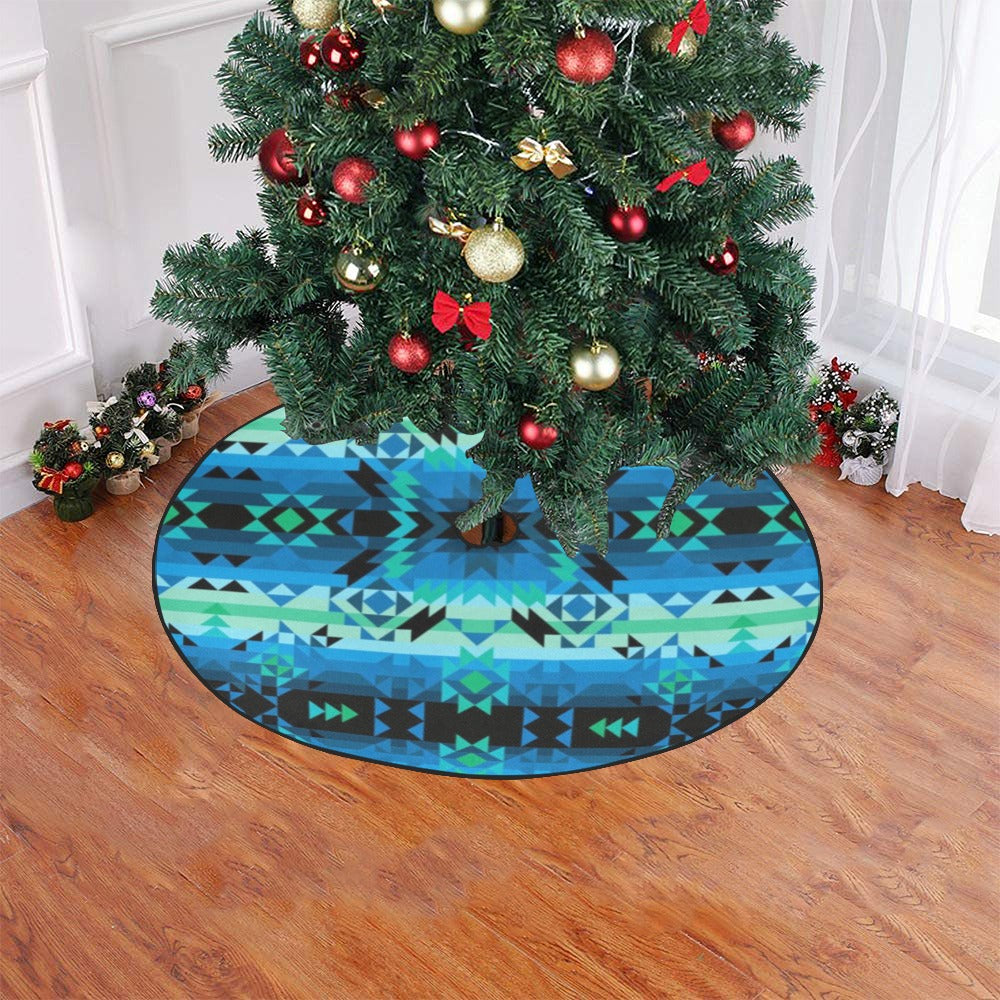 Green Star Christmas Tree Skirt 47" x 47"