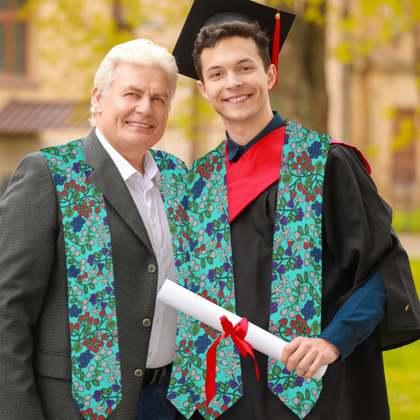 Takwakin Harvest Turquoise Graduation Stole