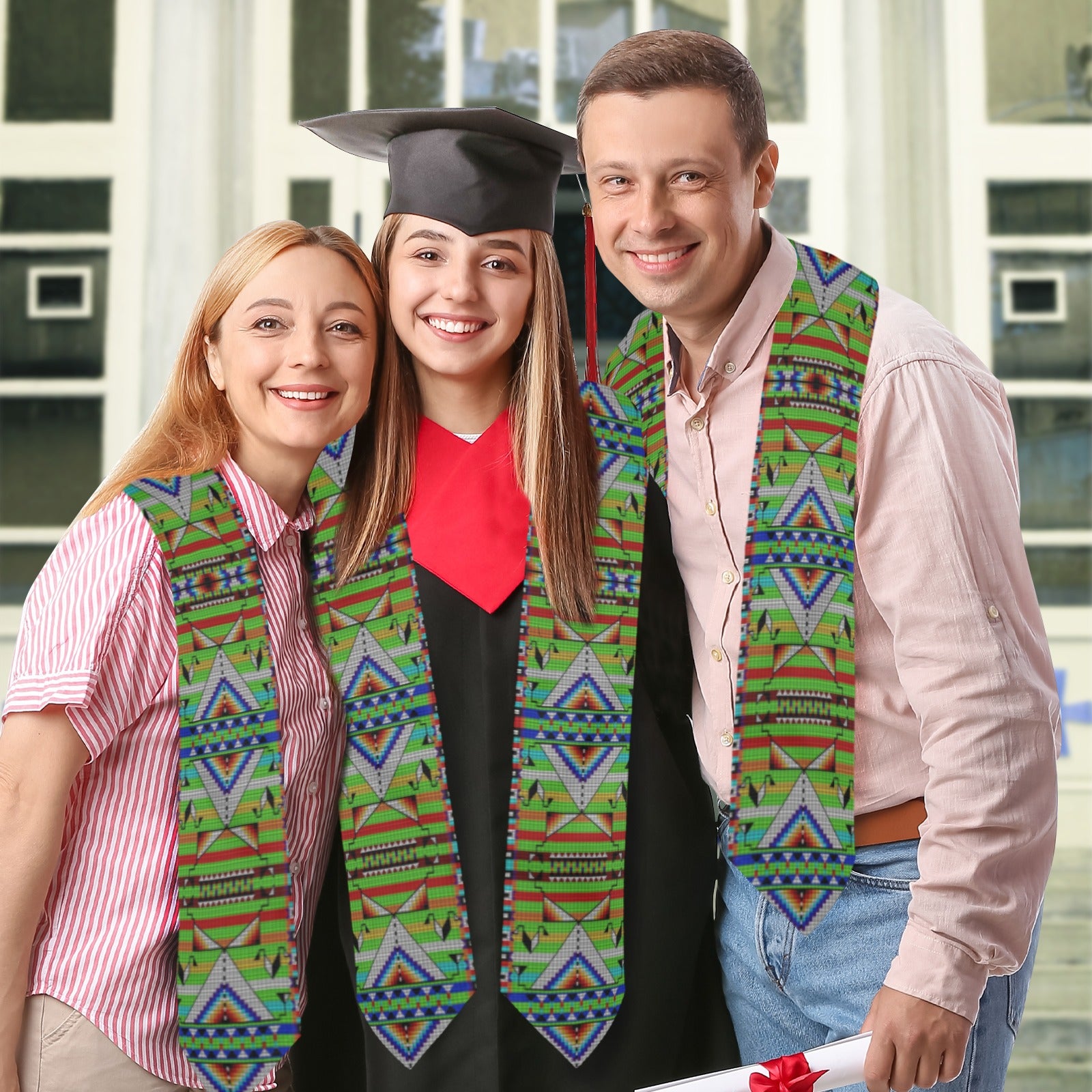 Medicine Blessing Lime Green Graduation Stole