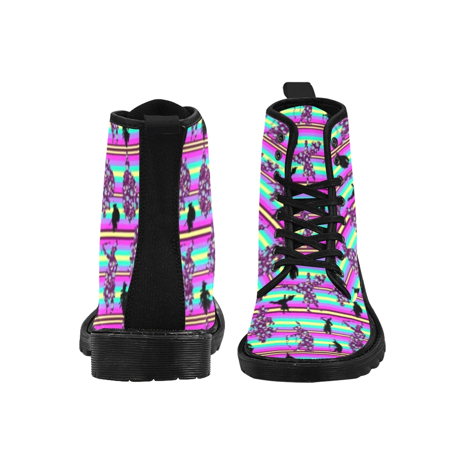 Dancers Floral Contest Boots for Men (Black)