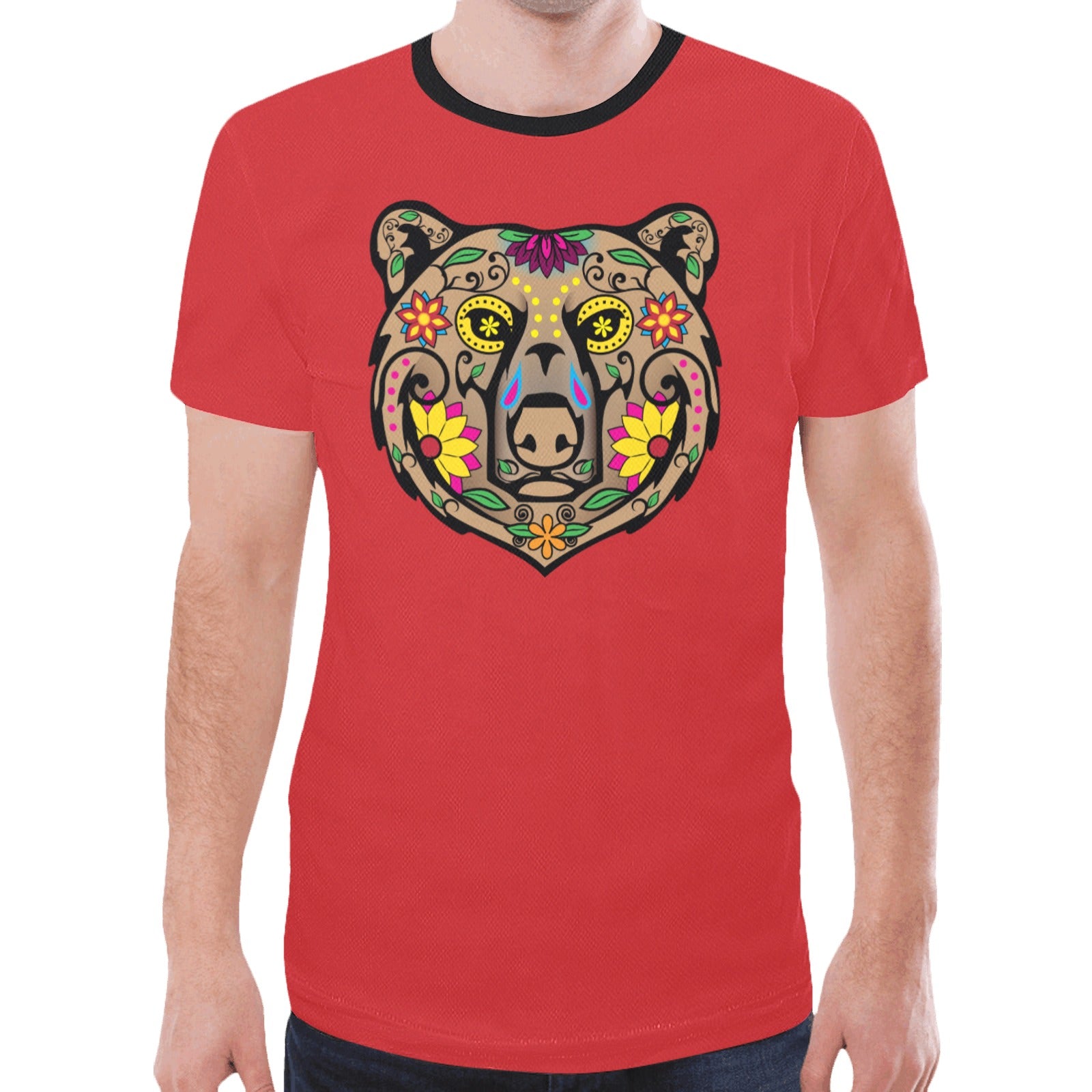 Bear Spirit Guide (Red) T-shirt for Men