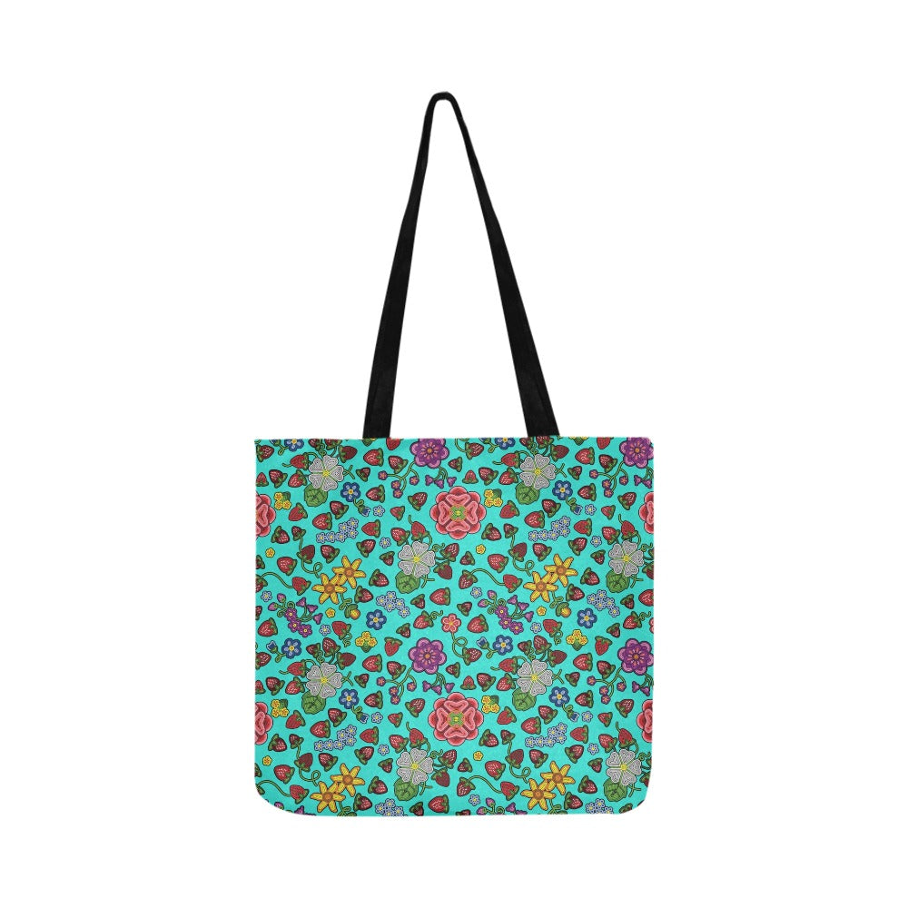 Berry Pop Turquoise Reusable Shopping Bag (Two sides)
