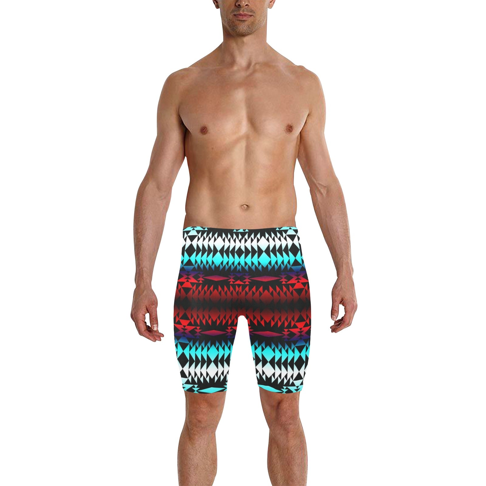 In Between Two Worlds Men's Knee Length Swimming Trunks