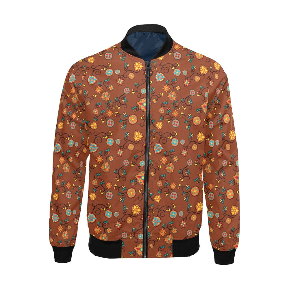 Fire Bloom Shade Bomber Jacket for Men