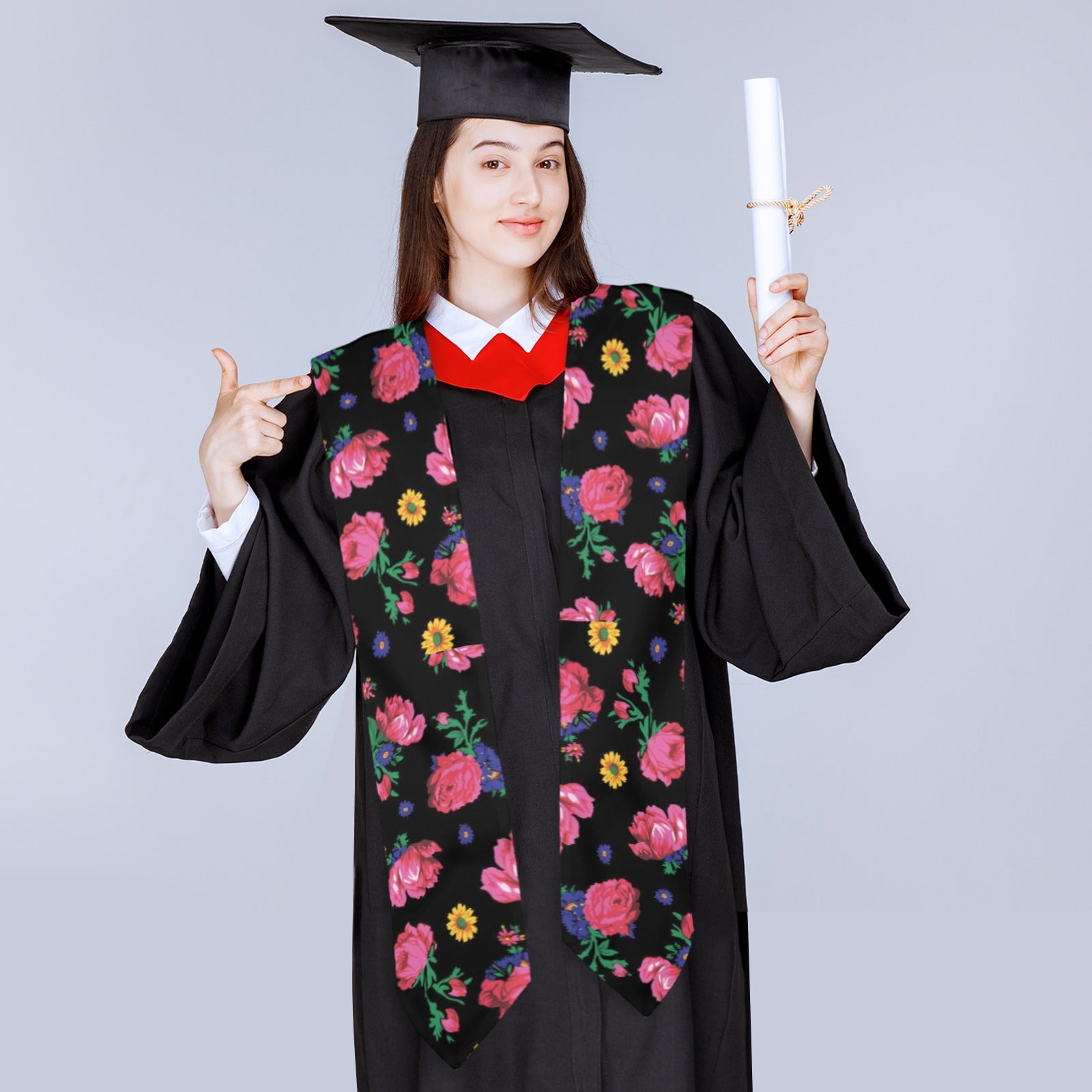 Kokum Ceremony Black Graduation Stole