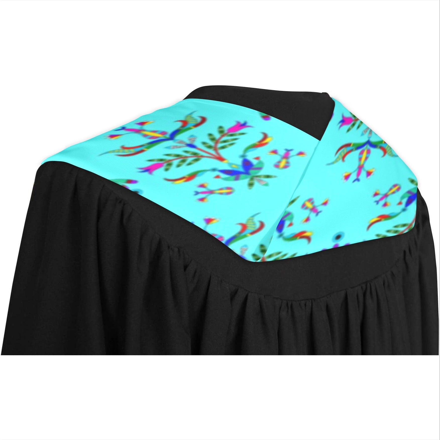 Dakota Damask Turquoise Graduation Stole