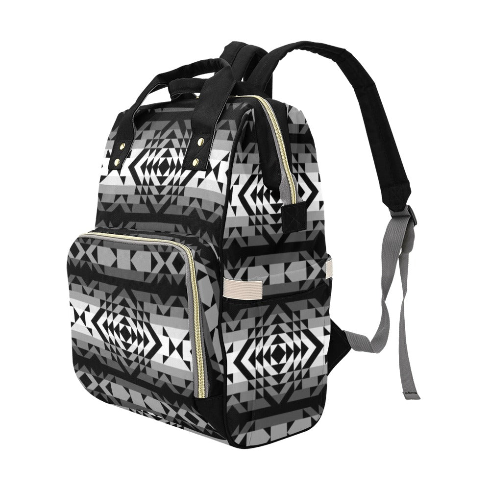 Black Rose Shadow Multi-Function Diaper Backpack/Diaper Bag