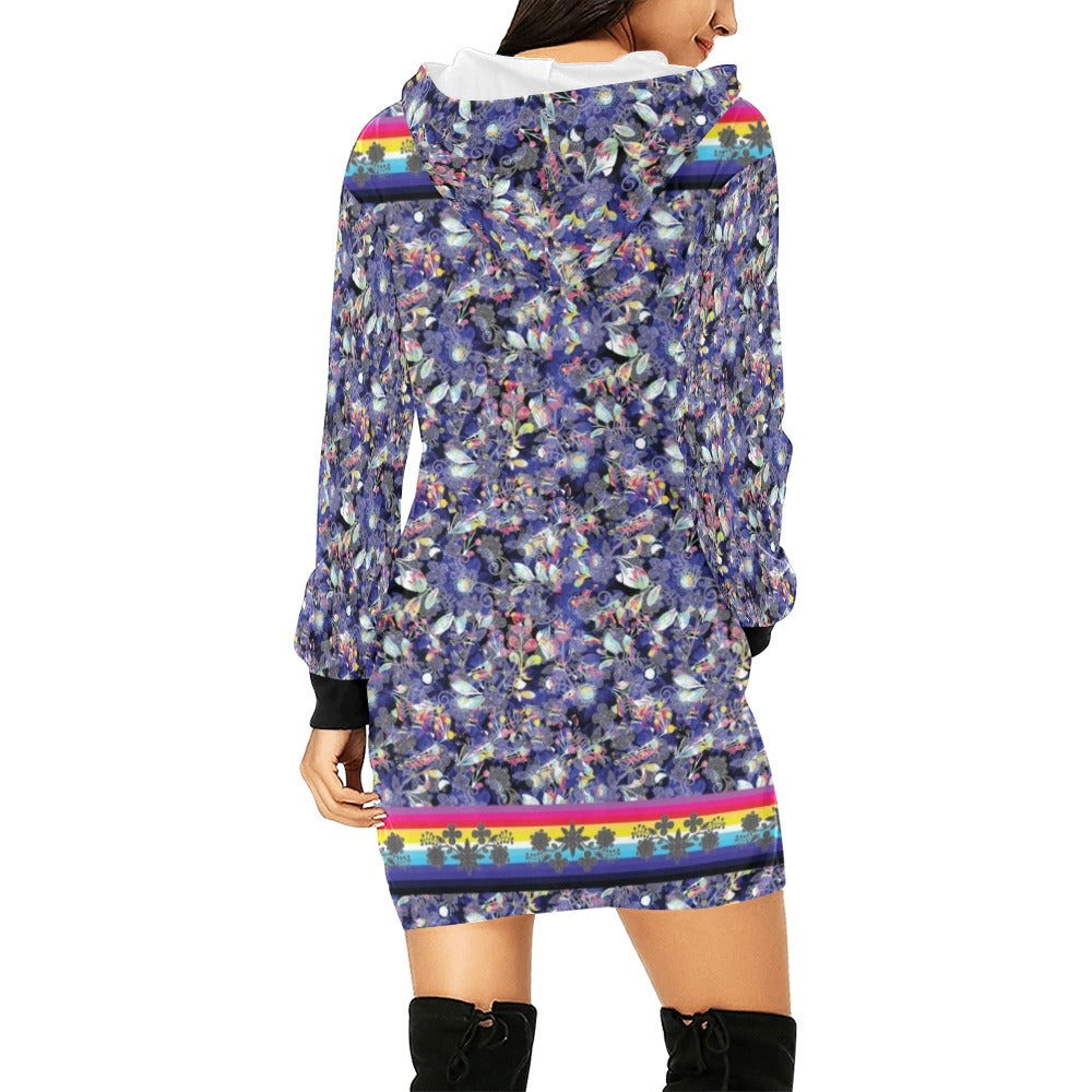 Culture in Nature Blue Hoodie Dress