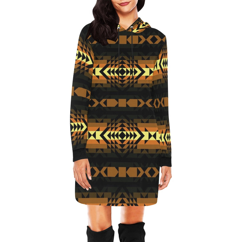 Black Rose Spring Canyon Tan Hoodie Dress