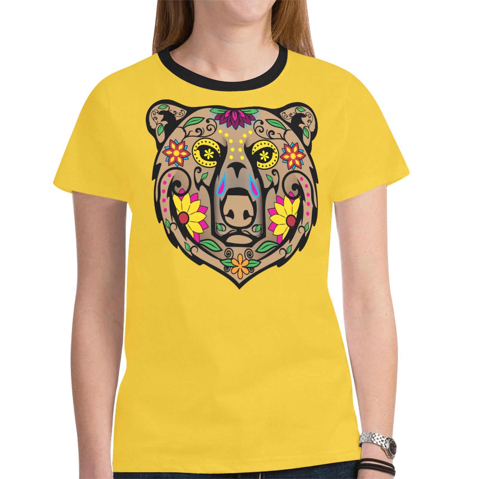 Bear Spirit Guide (Yellow) T-shirt for Women