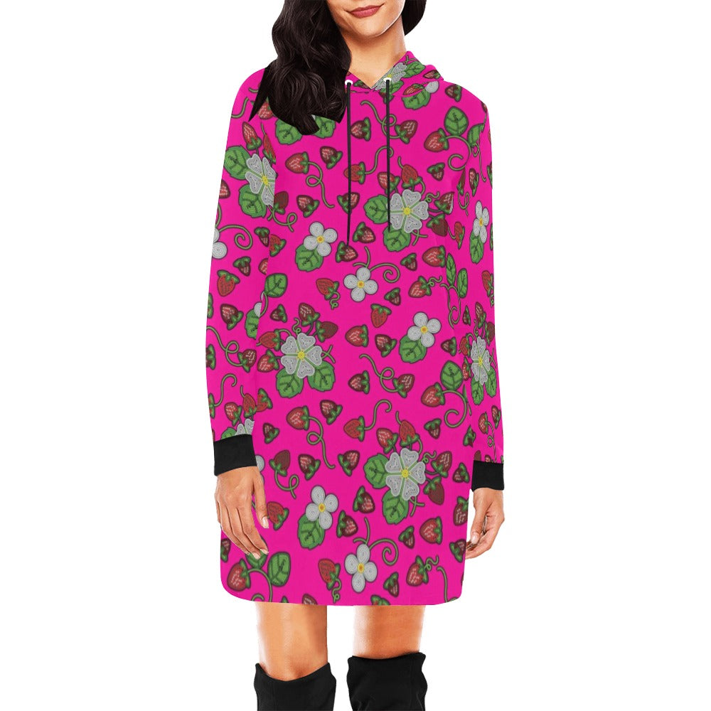 Strawberry Dreams Blush Hoodie Dress