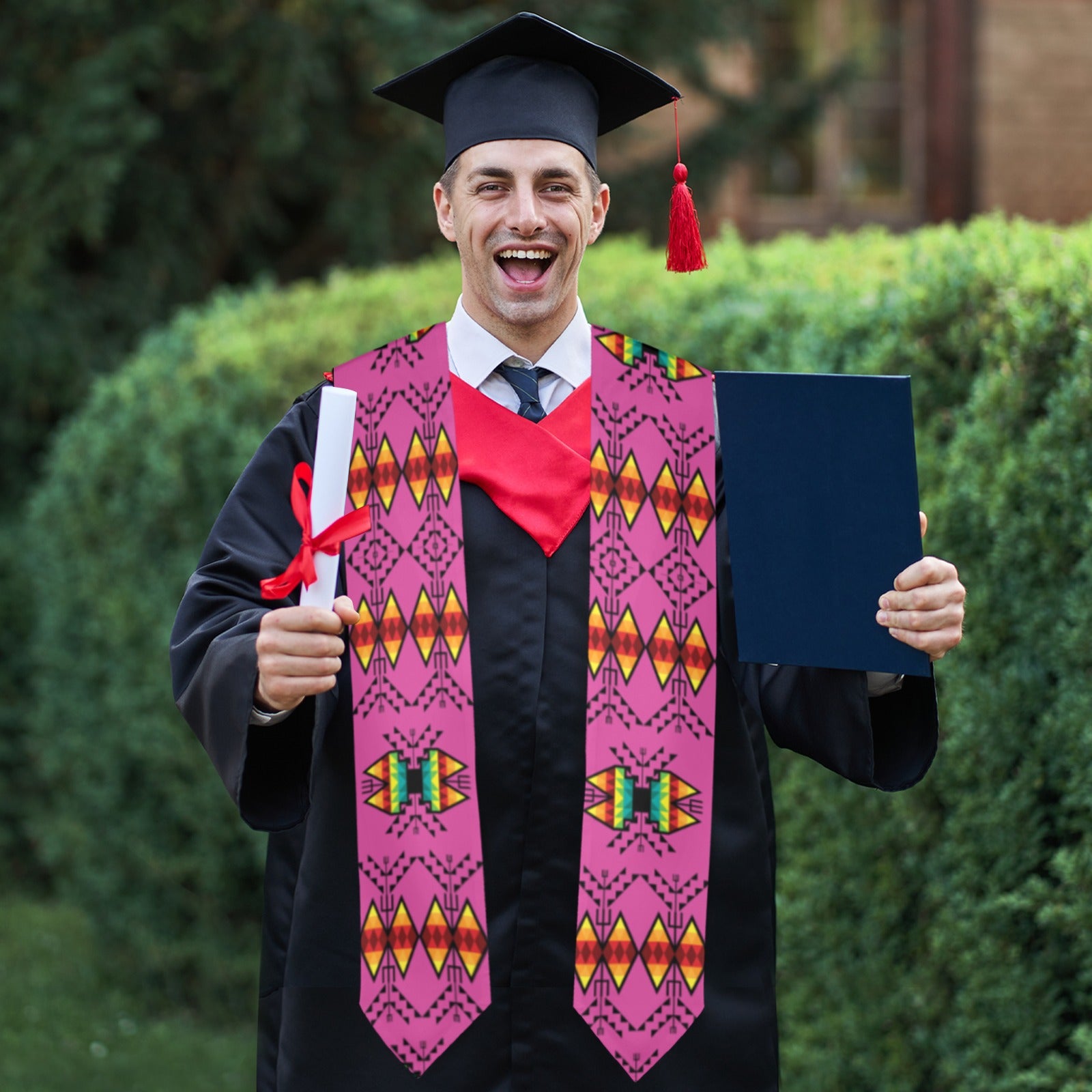 Sacred Trust Pink Graduation Stole