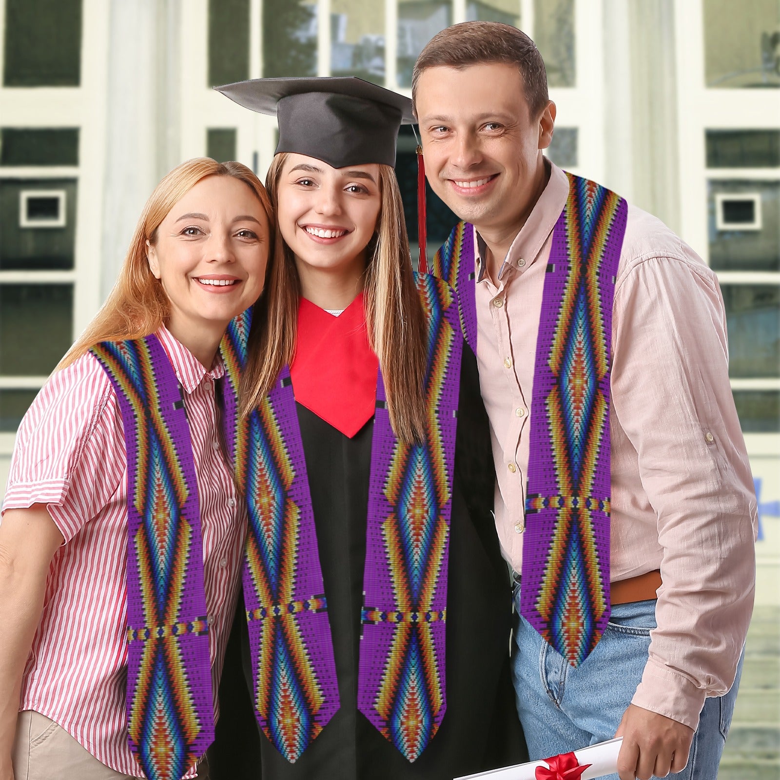 Diamond in the Bluff Purple Graduation Stole